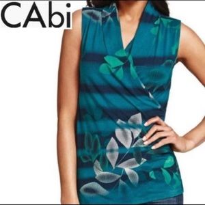 CAbi Style #941 Crossover Botanical Stretch Top